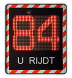 Snelheidsdisplay LED (I-SAFE TS1) met datacollectie