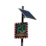 Snelheidsdisplay I-SAFE TS2 - LED met datacollectie en extra tekstdisplay