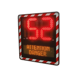 Snelheidsdisplay I-SAFE TS2 - LED met datacollectie en extra tekstdisplay