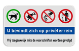 Informatiebord Privéterrein - Huisregels