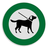 Panneau chiens autorisés en laisse