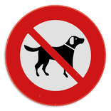 Panneau “Chiens sans laisse interdits” – signalisation extérieure