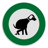 Panneau pour chiens - déjections canines autorisées