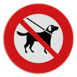 Panneau chiens interdits