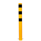 Poteau de protection Ø89x1400mm à sceller - Jaune/noir