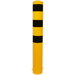 Poteau de protection Ø152x2000mm avec fixation dans le sol - galvanisé ou jaune/noir