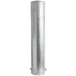 Poteau de protection Ø273x1500mm avec fixation dans le sol - galvanisé ou blanc/rouge