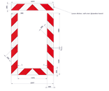 Kaderrand NL 2297x3335x300mm rood/wit Silca/VPD | Klasse 3