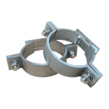 Kit de 2 supports de fixation pour poteau rond - plusieurs dimensions