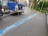 Marquage routier/peinture routière - texte personnalisé