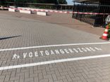 Wegmarkering wegenverf - tekst vrij invoerbaar