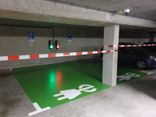 Wegmarkering parkeervak groen + symbool oplaadpunt - wegenverf