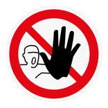 Vloersticker - Verboden toegang