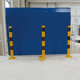 Rampaal Ø89x1000mm wegneembaar, geel/zwart