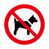 Vloersticker - Verboden voor honden