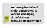 informatiebord in huisstijl Woonzorg Nederland