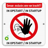 Scharnierbord vierkant reflecterend met je eigen opdruk