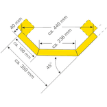 Rail de protection d’angle industriel BLACK BULL 350mm – profilé en C