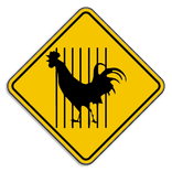 Verkeersbord Australië - Haan