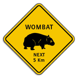 Verkeersbord Australië - Wombat