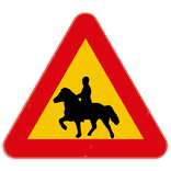 Verkeersbord Zweden - Ruiter