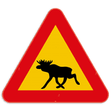 Verkeersbord Zweden - Eland