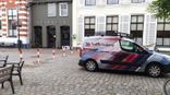 Inzinkbare parkeerpaal staal rood/wit - Handbediend of half automatisch met driekantslot