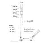 KICKBACK flexibele paal - Wit - Ø60mm