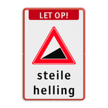 Verkeersbord DOR rechthoek 3:2 reflecterend + eigen ontwerp/opdruk
