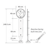 TS-KICKFLEX-BB22 incl. RVV D02 Ø400mm reflecterend - met veermechanisme