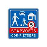 Verkeersbord vierkant reflecterend + eigen ontwerp/opdruk