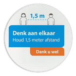 Verkeersbord rond DOR reflecterend met eigen ontwerp/opdruk