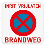 Parkeerverbod - Brandweg + E3