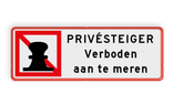 Tekstbord verboden aan te meren - privesteiger