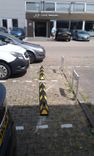 Butée de parking en caoutchouc - 900x150x100mm - réfléchissant jaune ou blanc