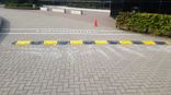 Kunststof verkeersdrempel 20km/h - eindstuk - 215x430x50mm