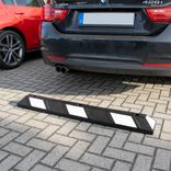 Radstopper für den Parkplatz aus Recycling-Gummi