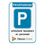 Parkeerbord - privéparking met eigen logo