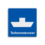 Verkeersbord vierkant reflecterend + eigen ontwerp/opdruk