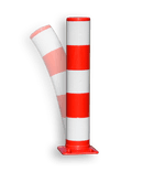 Flexpost BB21 rood wit - Flexibele zuil Ø160x1000mm - reflecterend klasse 3