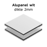 Bord Alupanel 185x140x2mm - wit / zonder opdruk