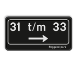 Verkeersbord DOR rechthoek 2:1 reflecterend +  eigen ontwerp/opdruk