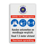 Informatiebord COVID-19 - maatregelen met eigen logo