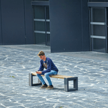Parkbank - zonder rugleuning - Type Matrix - Tweekleurig