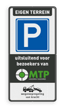 Verkeersbord DOR rechthoek 2:1 reflecterend +  eigen ontwerp/opdruk