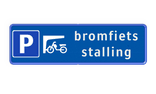 Parkeerbord bromfietsen stalling - reflecterend
