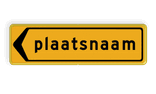 Omleidingsbord - T104l - Plaatsnaam - Werk in uitvoering