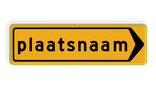 Omleidingsbord - T104r - plaatsnaam - Werk in uitvoering