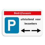 Parkeerbord - Eigen tekst - Pijl