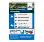 Informatiebord entree terrein - eigen ontwerp / in huisstijl - reflecterend